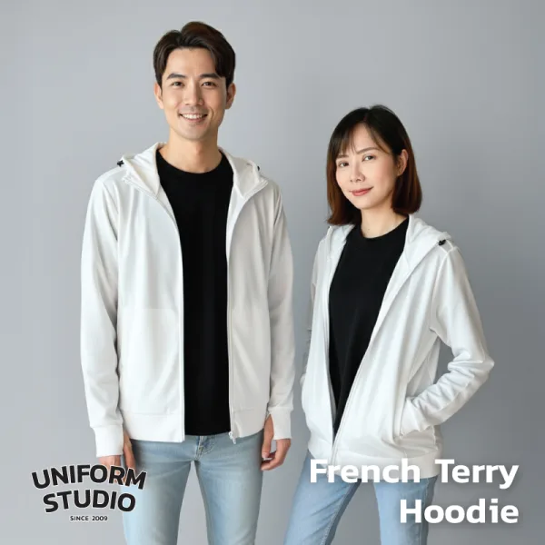 Everyday Hoodie Jacket ผ้า French Terry สีขาว / White