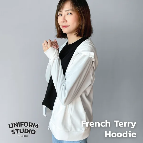 Everyday Hoodie Jacket ผ้า French Terry สีขาว / White 8