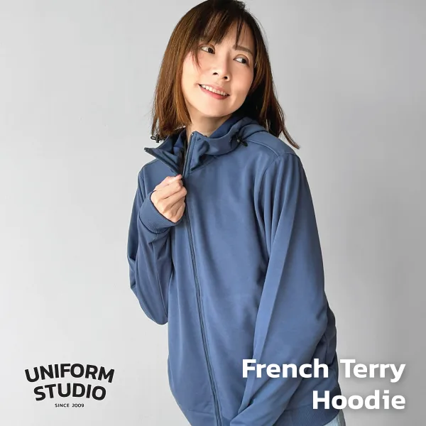 Everyday Hoodie Jacket ผ้า French Terry สีฟ้าหม่น / Strom Blue 2