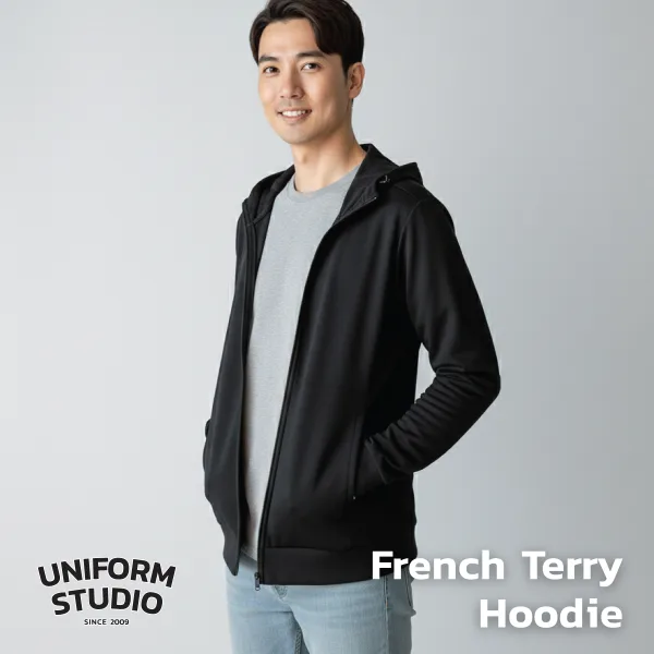 Everyday Hoodie Jacket ผ้า French Terry สีดำ / Black 3