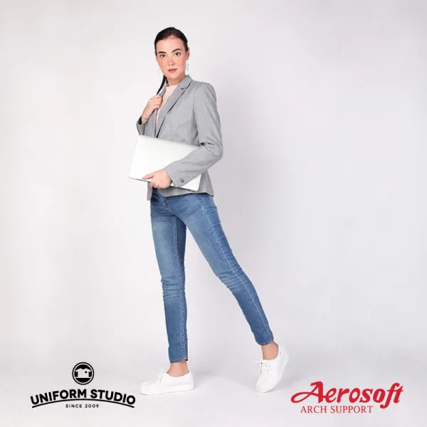รองเท้าพยาบาล รองเท้าใส่ทำงาน เพื่อสุขภาพสีขาว Aerosoft รุ่น NW9092 8