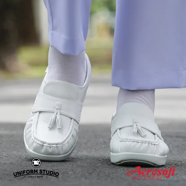 รองเท้าพยาบาล รองเท้าใส่ทำงาน เพื่อสุขภาพสีขาว Aerosoft รุ่น NW9091 8